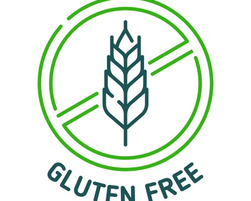 Gluten free icon, sign of grain wheat for food stamp, vector symbol. Cereal gluten product allergy and intolerance label for healthy gluten free bread and sensitive food diet, green line icon